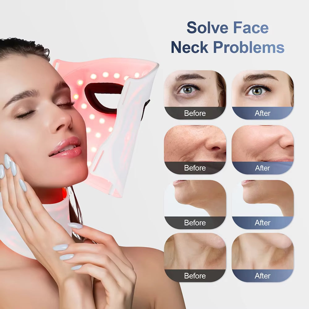 7-Color LED Red Light Therapy Face Mask