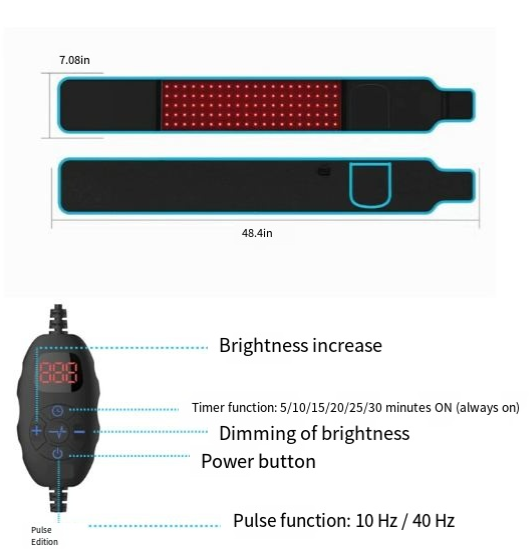 Infrared Red Light Therapy Belt — Waist & Back Recovery Wrap